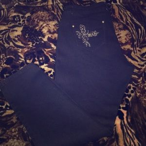 Trendy Dark Blue Denim Boot Cut Jeans